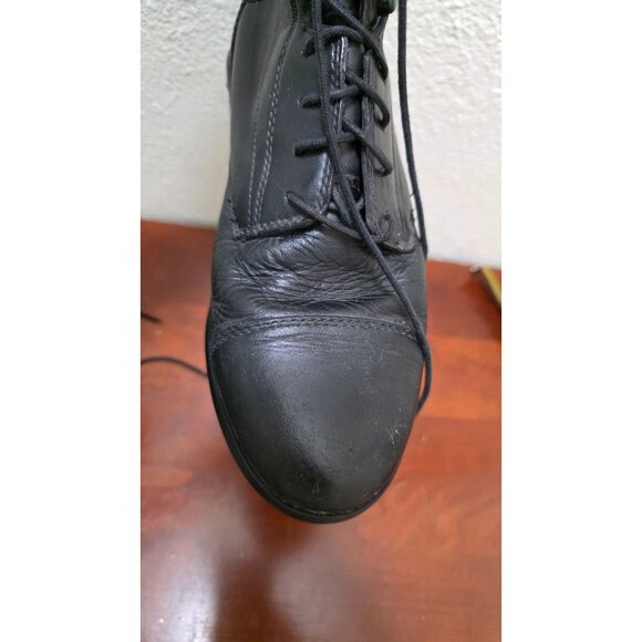 Ariat Women's Black Leather Lace-Up Boots Medium-Height Round Toe Size 7.5B - Picture 15 of 15